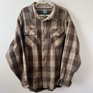 Gander Mountain‎ Guide Series Shacket Men's 3XLT Long Sleeve Plaid Button Up GUC